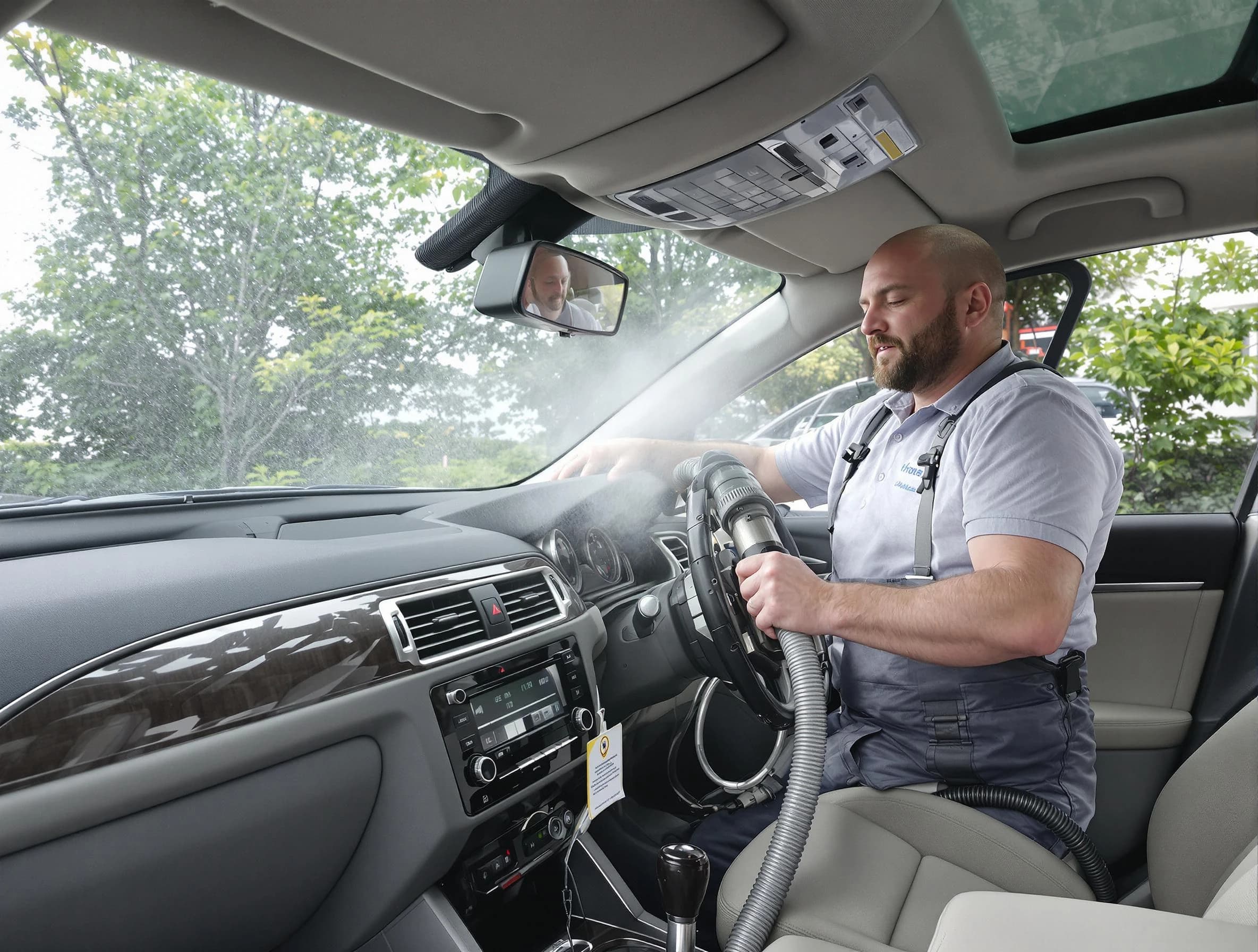 Ashland Air Duct Cleaning specialist performing professional car duct cleaning in Ashland