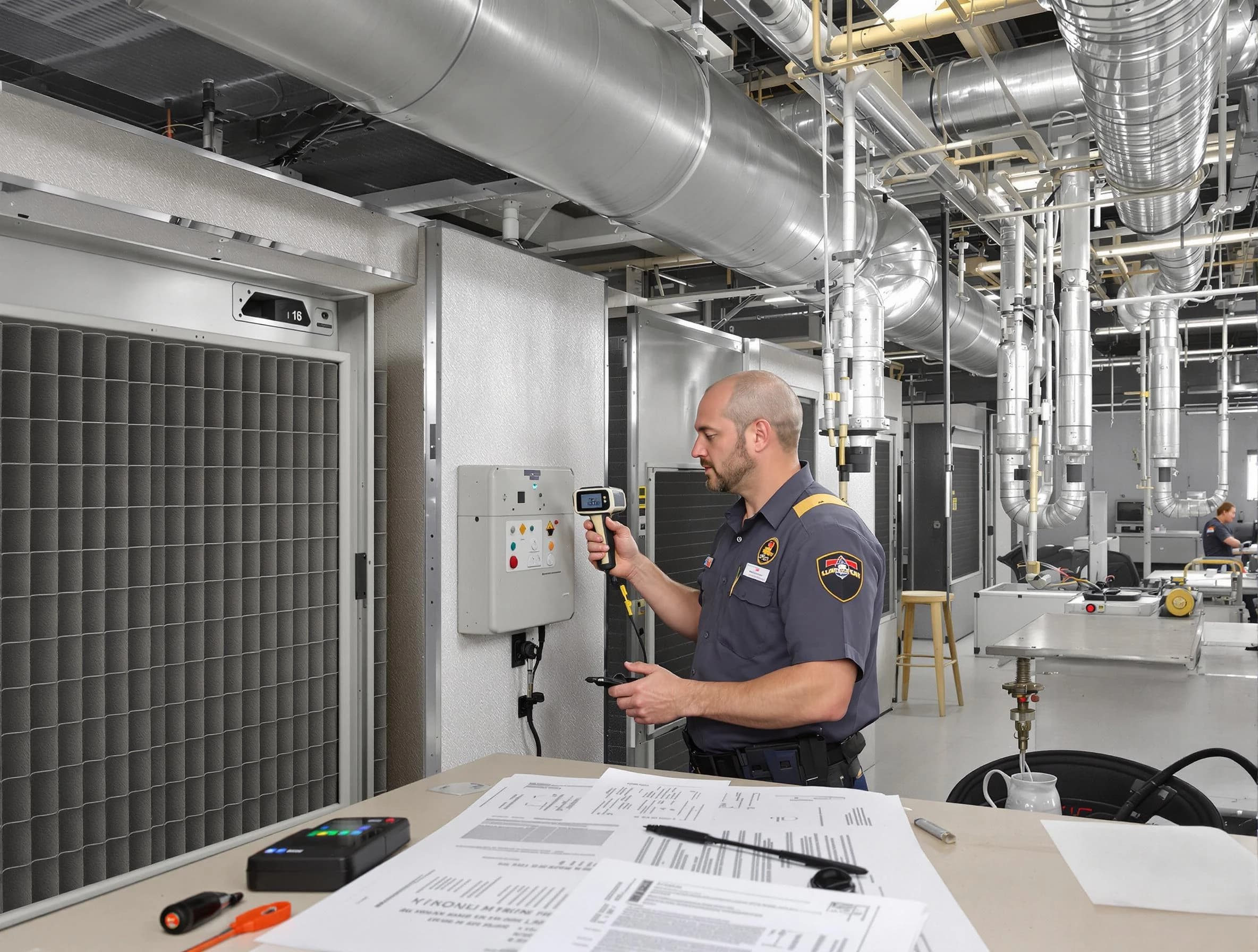 Professional filter system inspection by Ashland Air Duct Cleaning in Ashland