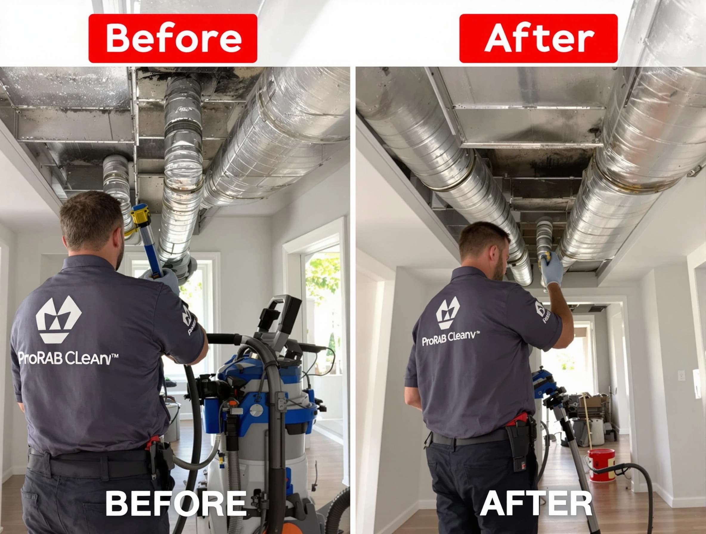 Ashland Air Duct Cleaning expert performing thorough residential duct cleaning in a Ashland home