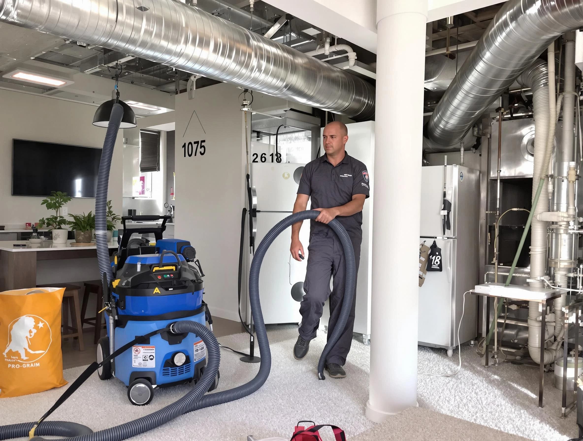 Ashland Air Duct Cleaning expert performing detailed indoor duct cleaning for improved air quality in Ashland