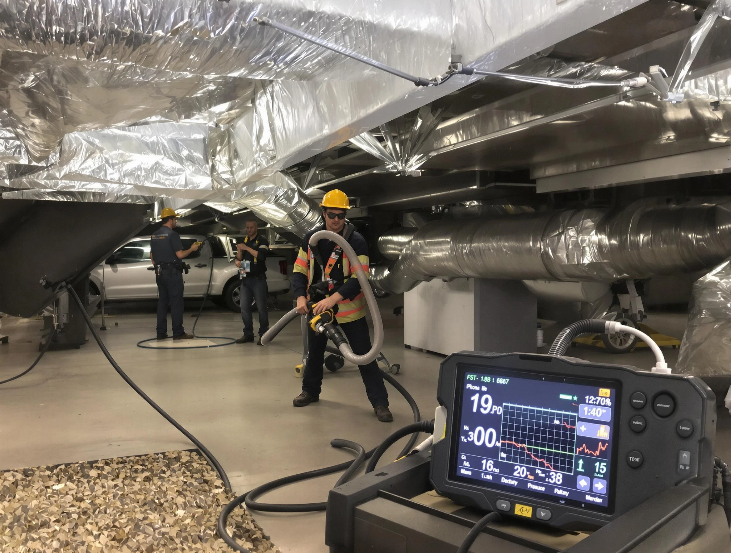 Professional negative pressure duct cleaning by Ashland Air Duct Cleaning in Ashland